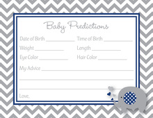 Navy Bow Tie Baby Prediction Cards