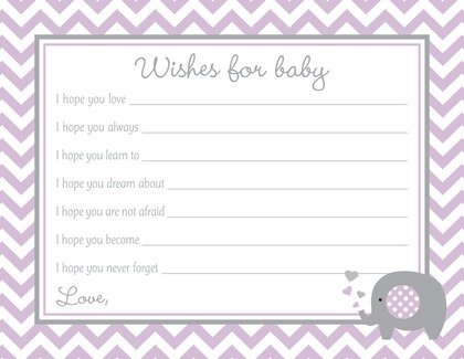 Lavender Chevron Elephant Baby Animal Name Game