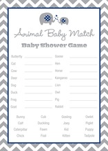 Green Chevron Safari Animals Baby Animal Name Game