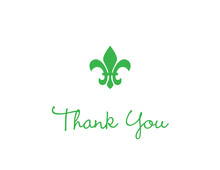 Green Fleur de lis Note Cards