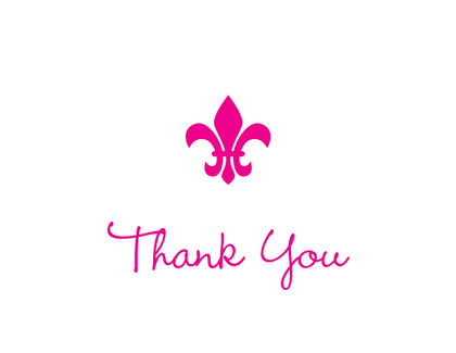 Purple Fleur de lis Note Cards