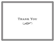 Simple White Black Thank You Cards