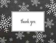 Snowflake Chalkboard Border Note