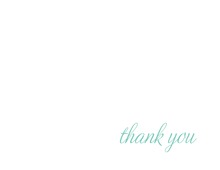 Aqua Blue Stripes Thank You Cards