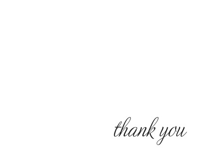 Aqua Modern Script Thank You Note