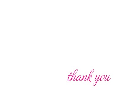 Aqua Modern Script Thank You Note