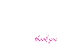 Magenta Modern Script Thank You Note