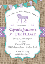 Children Playground Carousel Pony Invitations