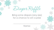 Watercolor Leaves Diaper Raffle Card