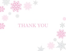 Pink Snowflakes Note