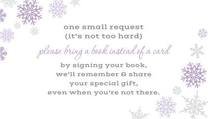 Purple Snowflakes Advice Cards