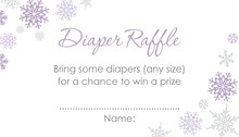 Purple Snowflakes Raffle Cards