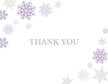 Purple Snowflakes Note