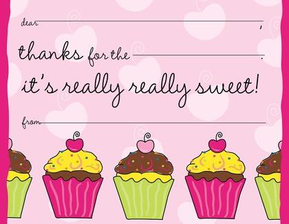 Cherry Cupcake Kids Invitations