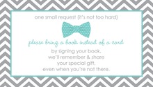 Aqua Bow Tie Bring A Book Card