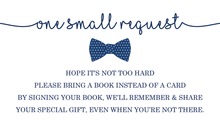 Navy Bow Tie Bring A Book Card