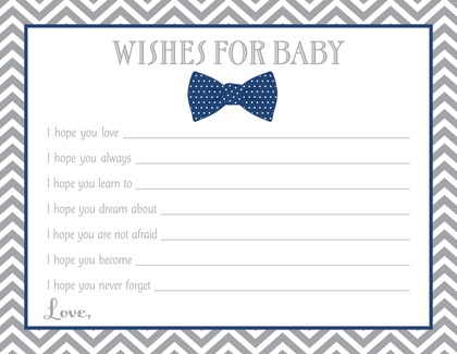Navy Bow Tie Bring A Book Card