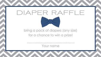 Navy Bow Tie Baby Prediction Cards