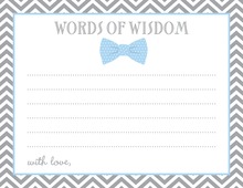 Little Mustache Blue Chevrons Advice Cards