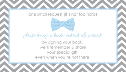 Baby Blue Bow Tie Baby Shower Invitations