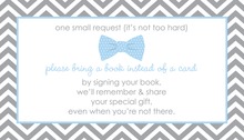 Baby Blue Bow Tie Bring A Book Card