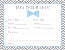 Aqua Snowflakes Baby Prediction Cards