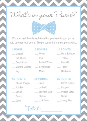 Baby Blue Bow Tie Baby Wish Cards