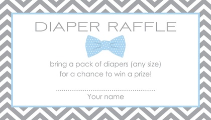 Baby Blue Bow Tie Baby Fill-in Invitations