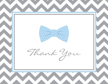 Baby Blue Bow Tie Baby Fill-in Invitations