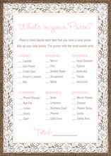 Chalkboard Whimsical Script What's In Your Purse Game