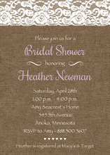 Coordinated Pink Lace Over Birch Bridal Invitations