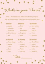 Gold Glitter Graphic Dots Pink What's Your Purse Game