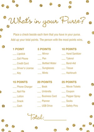 Gold Glitter Graphic Dots Baby Predictions