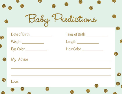 Gold Glitter Graphic Dots Mint Bring A Book Card