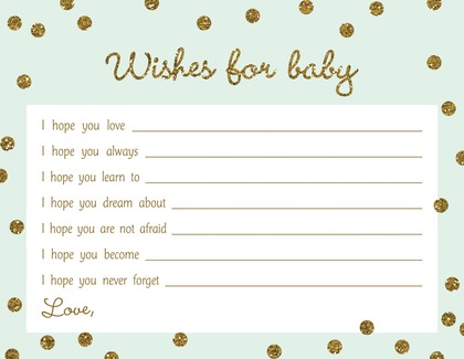 Gold Glitter Graphic Dots Mint Bring A Book Card