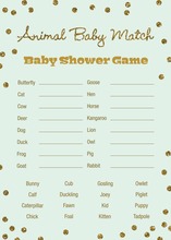 Mint Chevron Elephant Baby Animal Name Game