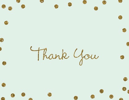 Gold Glitter Graphic Dots Thank You Cards