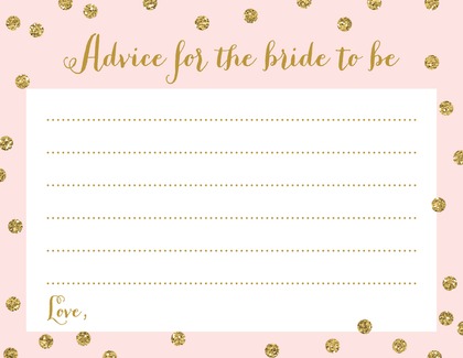 Gold Dots Pink Wedding Tradition Quiz