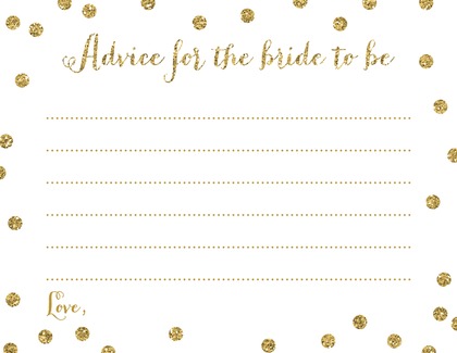 Gold Glitter Graphic Dots Well Wishes Cards