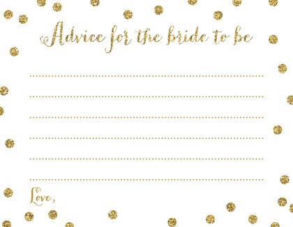 Gold Glitter Graphic Dots Who Knows Bride Best Game