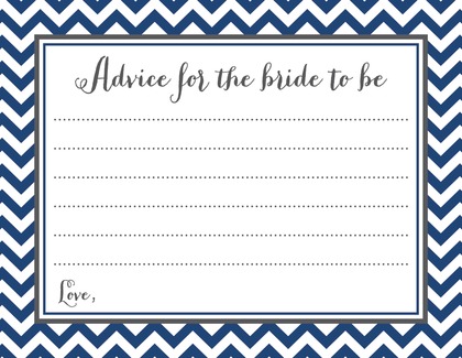 Coral Border Bridal Advice Cards