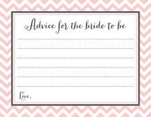 Coral Border Bridal Advice Cards