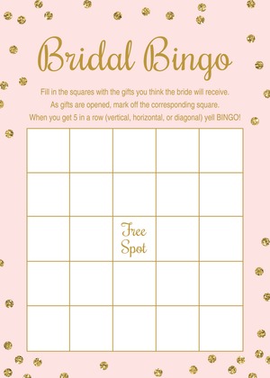 Gold Glitter Graphic Dots Pink Share A Memory Cards