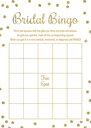 Faux Gold Glitter Dots Scavenger Hunt