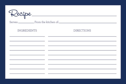 Navy Chevrons Bridal Advice Cards