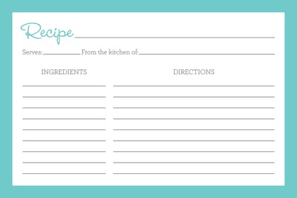 Teal Chevrons Bridal Advice Cards