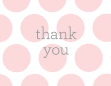 Light Pink Stripes Watercolor Flowers Thank You Note