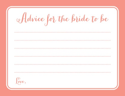 Coral Border Recipe Cards