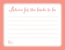 Eggplant Chevrons Bridal Advice Cards