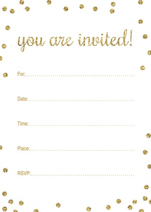 Faux Gold Glitter Dots Scavenger Hunt